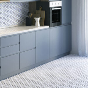 YORL BLUE 44cm x 44cm PORCELAIN WALL AND FLOOR TILE