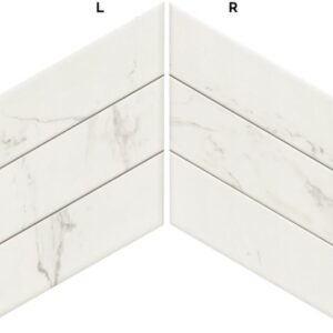 DIAMOND CALACATTA CHEVRON 70cm x 40cm PORCELAIN WALL AND FLOOR TILE