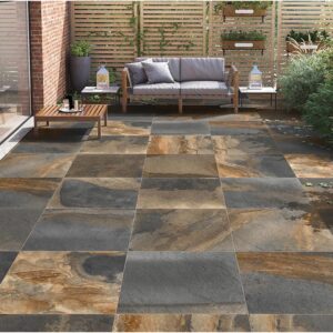 SLATE IMPERO MULTI MATT 60cm x 90cm PORCELAIN 20mm OUTDOOR TILE