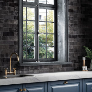 TIS BRICK GRAPHITE 6.5cm x 20cm CERAMIC WALL TILE