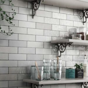 TIS BRICK WHITE 6.5cm x 20cm CERAMIC WALL TILE