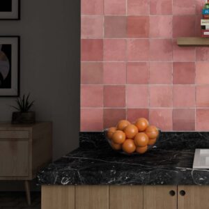 TIS SQUARE ROSE MALLOW 13.2cm x 13.2cm  CERAMIC WALL TILE