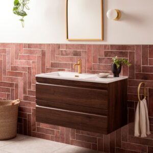 KENO BRICK GARNET 7.5cm x 30cm  CERAMIC WALL TILE