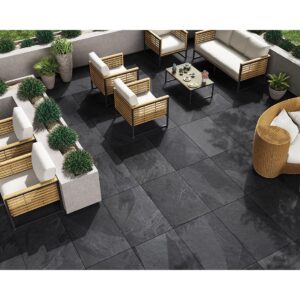 B-ZIL BLACK MATT 60cm x 90cm PORCELAIN 20mm OUTDOOR TILE
