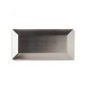METRO BRICK BRUSHED STEEL 7.5cm x 15cm  CERAMIC WALL TILE