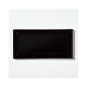 METRO BRICK GLOSS BLACK 7.5cm x 15cm  CERAMIC WALL TILE