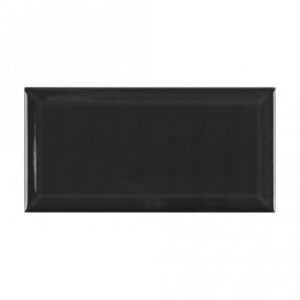 METRO BRICK GLOSS BLACK 10cm x 20cm  CERAMIC WALL TILE