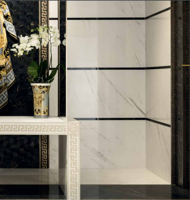 VERSACE M BIANCO 60cm X 60cm PORCELAIN WALL FLOOR TILE