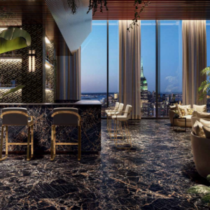 VERSACE X BLACK & GOLD 120cm x 120cm PORCELAIN WALL & FLOOR TILE