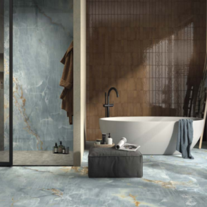 BLUE GLOSS 120cm x 120cm  PORCELAIN WALL & FLOOR TILE